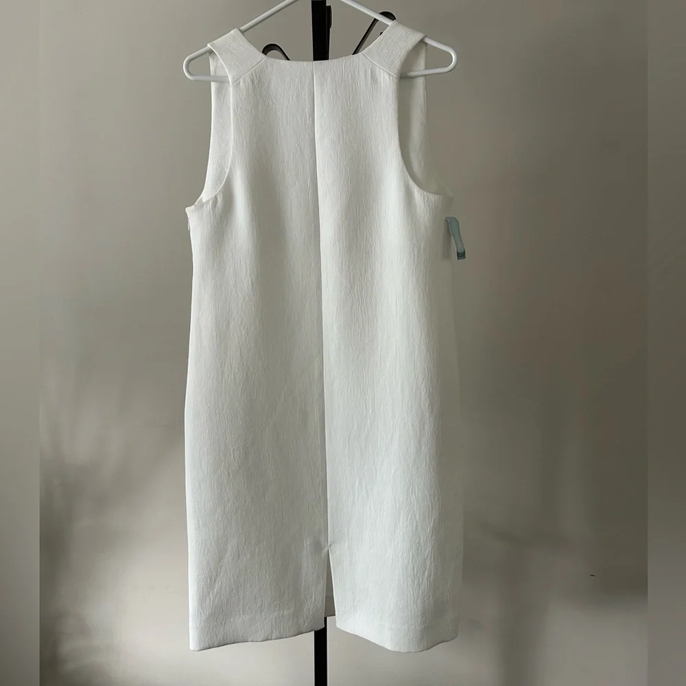 Aritzia Babaton Louie V-Neck Sleeveless Dress, Size 8, Colour White Espace. - Picture 2 of 8